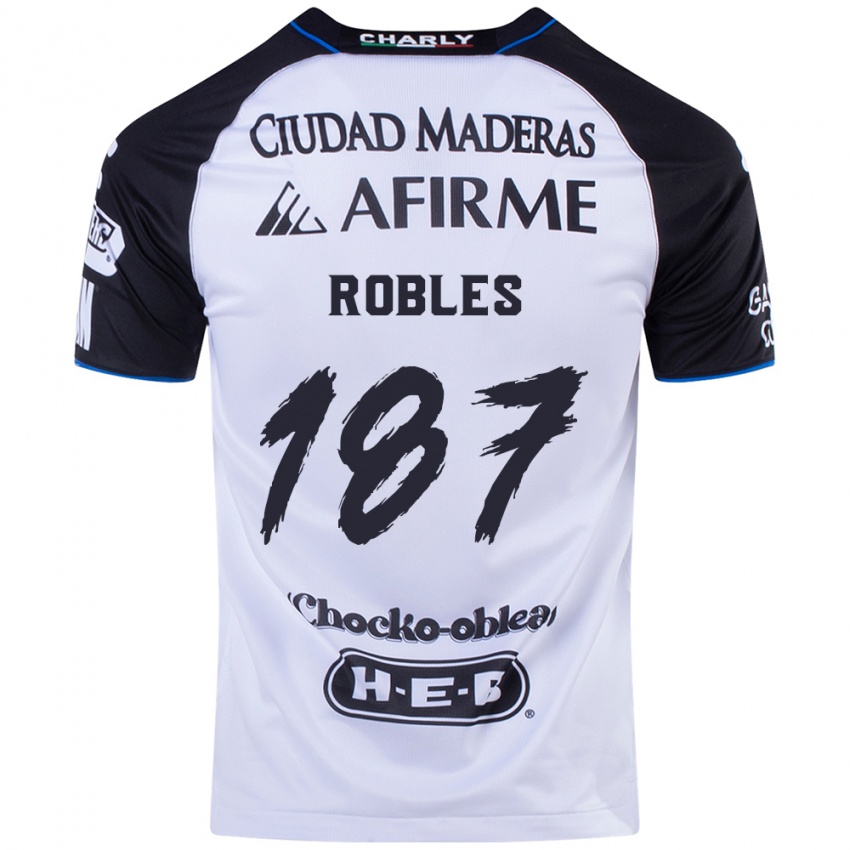 Børn Juan Robles #187 Sort Blå Hjemmebane Spillertrøjer 2024/25 Trøje T-Shirt