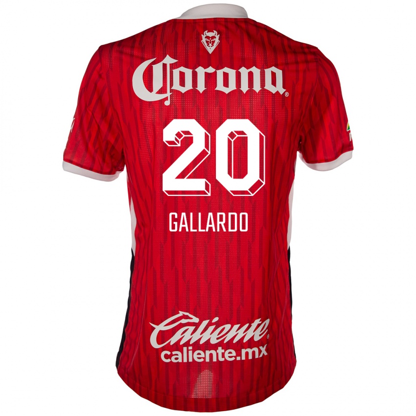 Børn Jesús Gallardo #20 Rød Hvid Hjemmebane Spillertrøjer 2024/25 Trøje T-Shirt