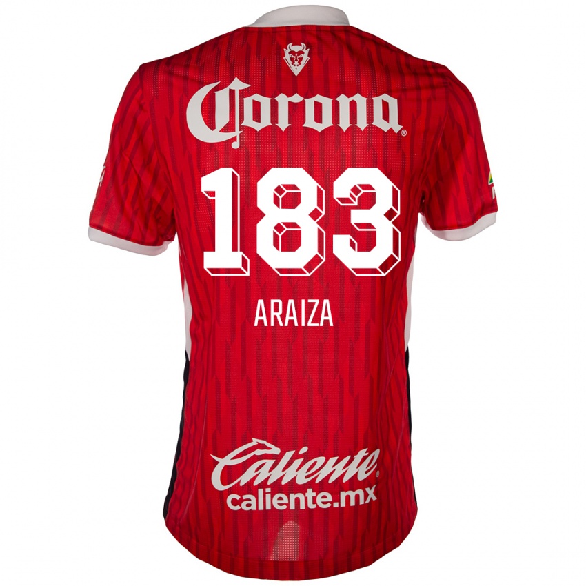 Børn Daniel Araiza #183 Rød Hvid Hjemmebane Spillertrøjer 2024/25 Trøje T-Shirt