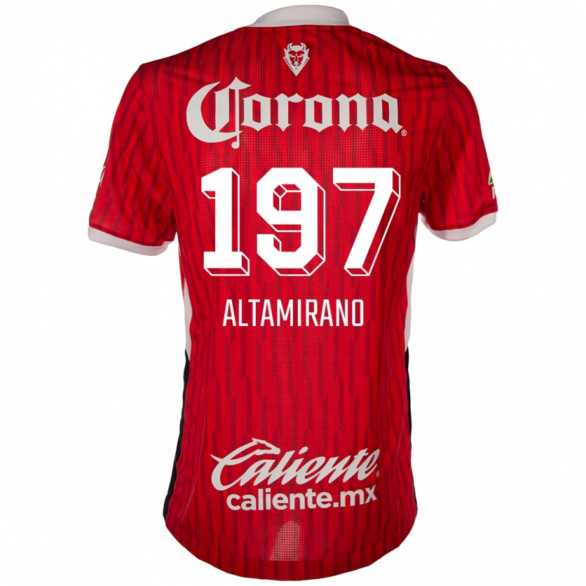 Børn Óscar Altamirano #197 Rød Hvid Hjemmebane Spillertrøjer 2024/25 Trøje T-Shirt