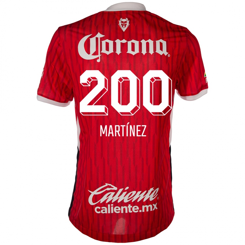 Børn Edgar Martínez #200 Rød Hvid Hjemmebane Spillertrøjer 2024/25 Trøje T-Shirt