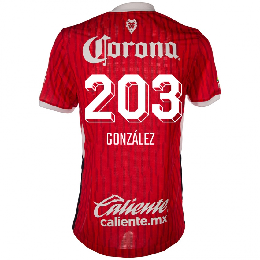 Børn Luis González #203 Rød Hvid Hjemmebane Spillertrøjer 2024/25 Trøje T-Shirt