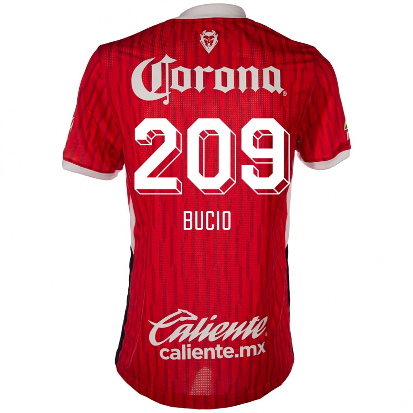 Børn Sebastián Bucio #209 Rød Hvid Hjemmebane Spillertrøjer 2024/25 Trøje T-Shirt