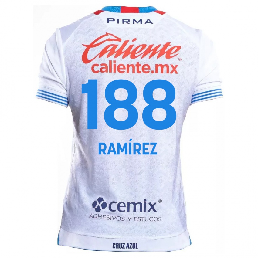 Børn Diego Ramírez #188 Hvid Blå Udebane Spillertrøjer 2024/25 Trøje T-Shirt