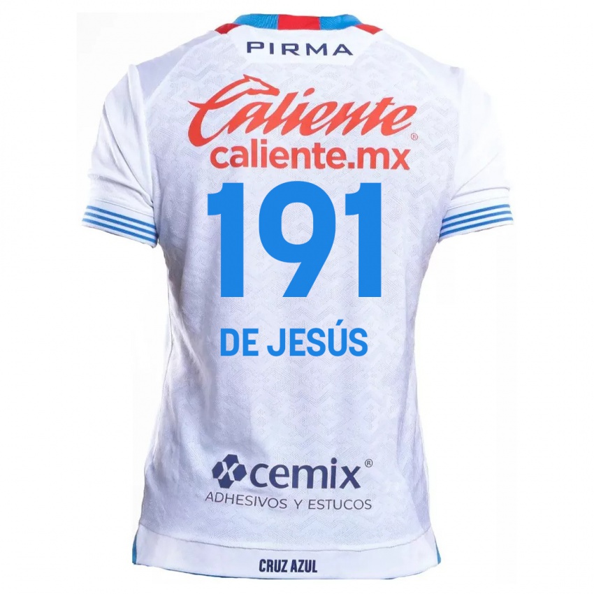 Børn Luis De Jesús #191 Hvid Blå Udebane Spillertrøjer 2024/25 Trøje T-Shirt