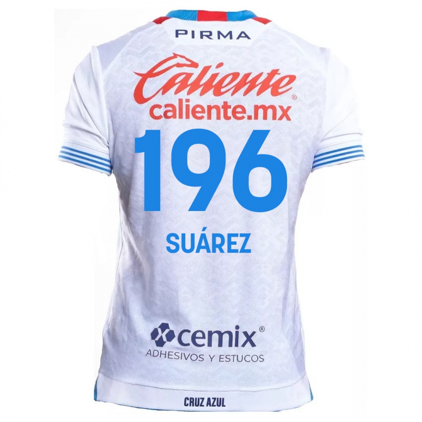 Børn Javier Suárez #196 Hvid Blå Udebane Spillertrøjer 2024/25 Trøje T-Shirt