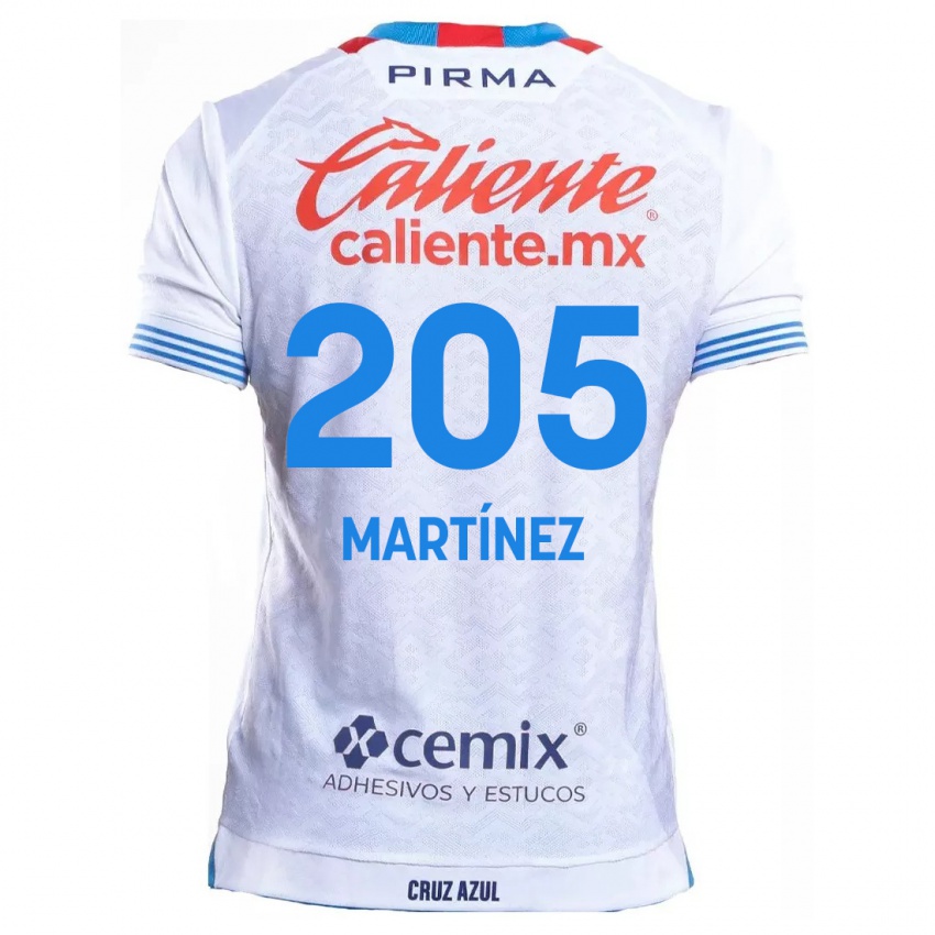 Børn César Martínez #205 Hvid Blå Udebane Spillertrøjer 2024/25 Trøje T-Shirt