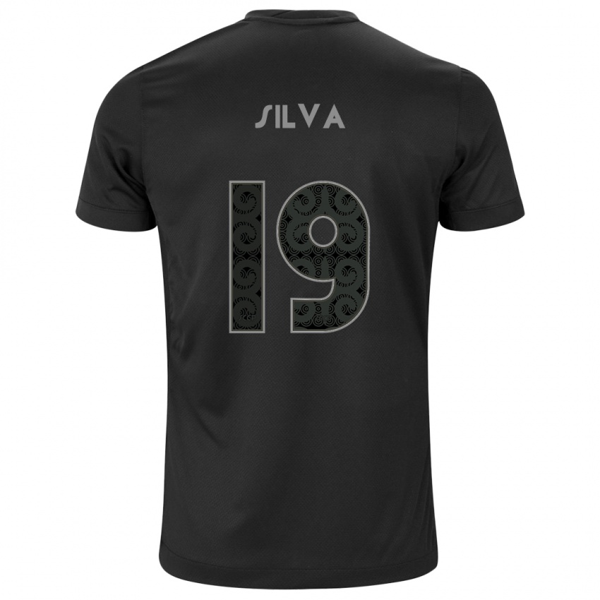 Børn Gustavo Silva #19 Sort Udebane Spillertrøjer 2024/25 Trøje T-Shirt