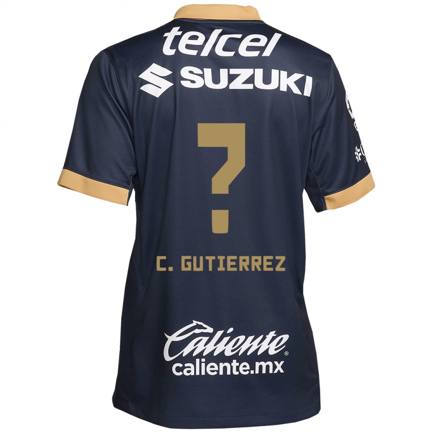 Børn Carlos Gutiérrez #0 Obsidian Guld Hvid Udebane Spillertrøjer 2024/25 Trøje T-Shirt