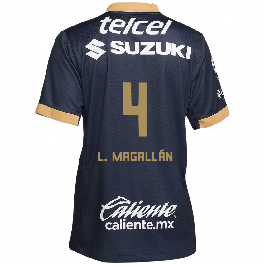 Børn Lisandro Magallan #4 Obsidian Guld Hvid Udebane Spillertrøjer 2024/25 Trøje T-Shirt