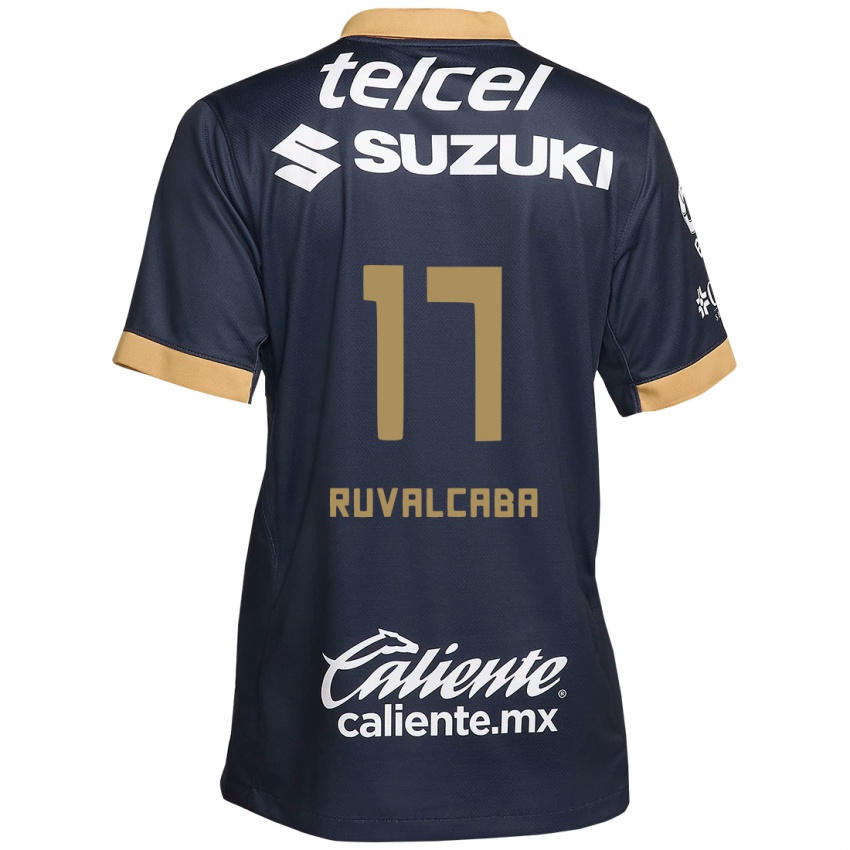 Børn Jorge Ruvalcaba #17 Obsidian Guld Hvid Udebane Spillertrøjer 2024/25 Trøje T-Shirt