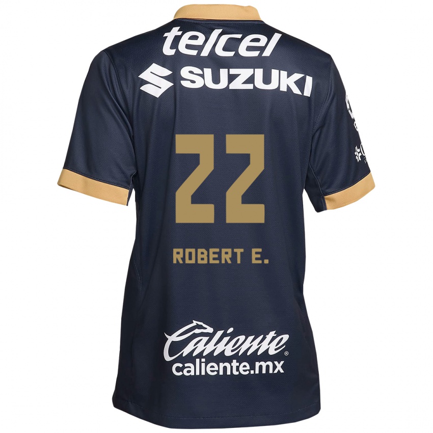 Børn Robert Ergas #22 Obsidian Guld Hvid Udebane Spillertrøjer 2024/25 Trøje T-Shirt