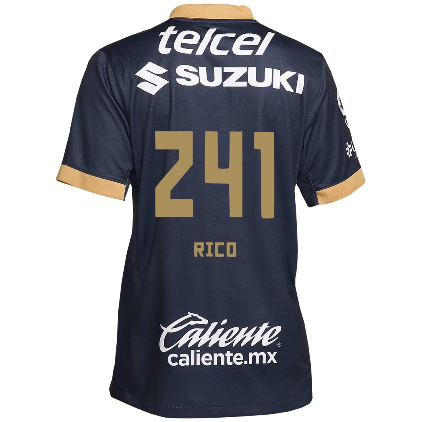 Børn Ángel Rico #241 Obsidian Guld Hvid Udebane Spillertrøjer 2024/25 Trøje T-Shirt