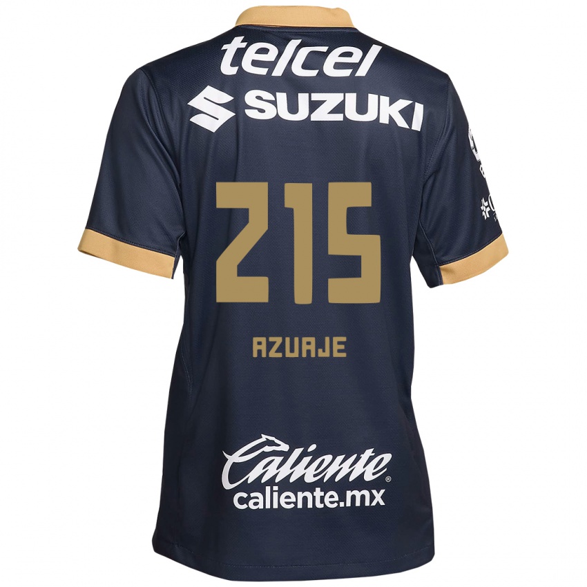 Børn Ángel Azuaje #215 Obsidian Guld Hvid Udebane Spillertrøjer 2024/25 Trøje T-Shirt