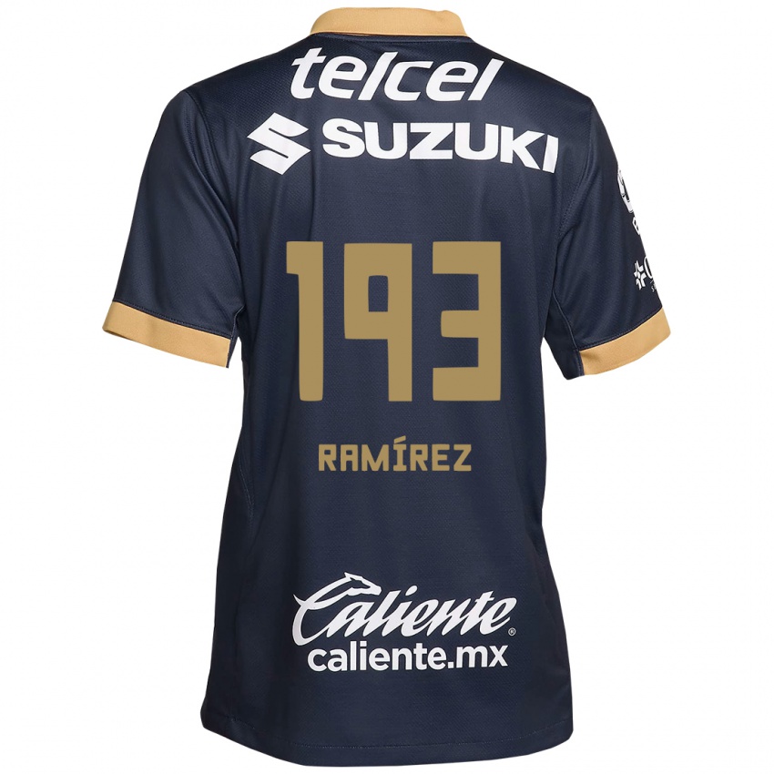 Børn Héctor Ramírez #193 Obsidian Guld Hvid Udebane Spillertrøjer 2024/25 Trøje T-Shirt