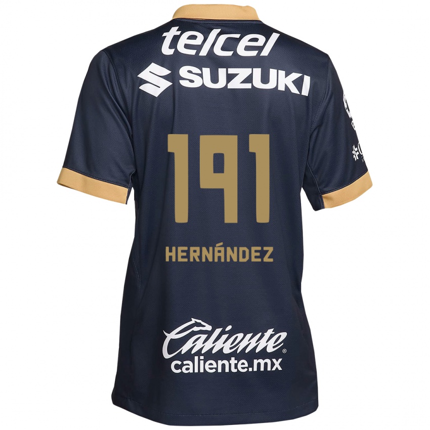 Børn Marco Hernández #191 Obsidian Guld Hvid Udebane Spillertrøjer 2024/25 Trøje T-Shirt