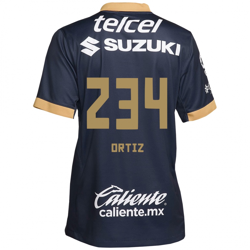 Børn Jorge Ortiz #234 Obsidian Guld Hvid Udebane Spillertrøjer 2024/25 Trøje T-Shirt