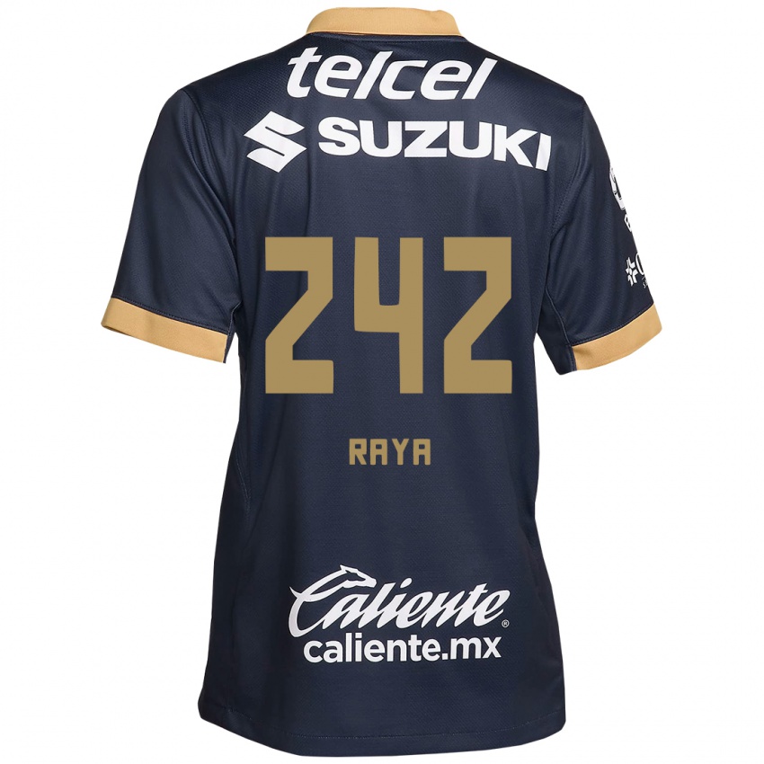 Børn Félix Raya #242 Obsidian Guld Hvid Udebane Spillertrøjer 2024/25 Trøje T-Shirt