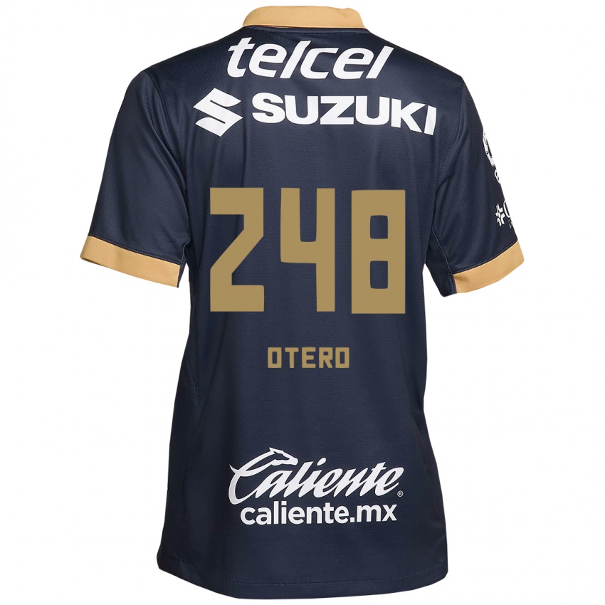 Børn Jonathan Otero #248 Obsidian Guld Hvid Udebane Spillertrøjer 2024/25 Trøje T-Shirt