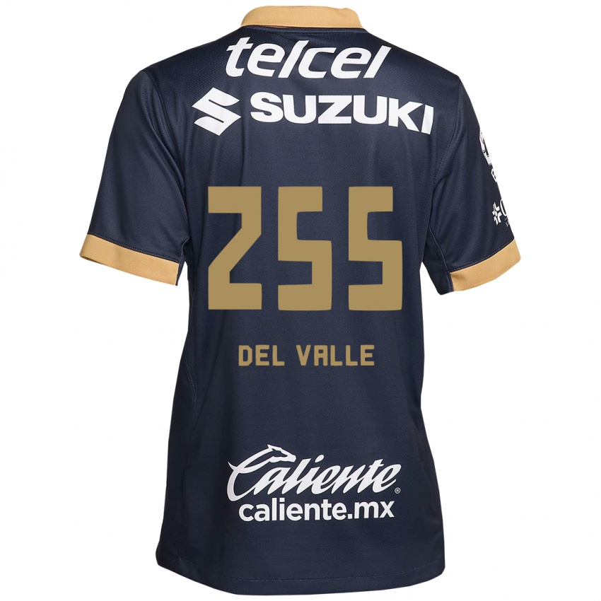 Børn Yonathan Del Valle #255 Obsidian Guld Hvid Udebane Spillertrøjer 2024/25 Trøje T-Shirt