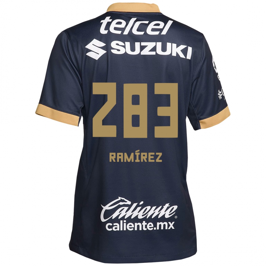 Børn Dennis Ramírez #283 Obsidian Guld Hvid Udebane Spillertrøjer 2024/25 Trøje T-Shirt