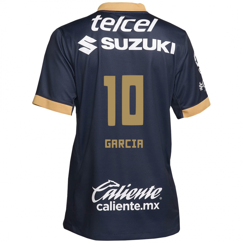 Børn Daniela Garcia #10 Obsidian Guld Hvid Udebane Spillertrøjer 2024/25 Trøje T-Shirt