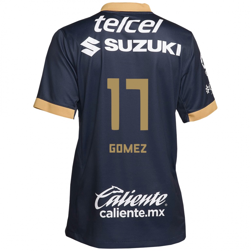 Børn Diana Gomez #17 Obsidian Guld Hvid Udebane Spillertrøjer 2024/25 Trøje T-Shirt