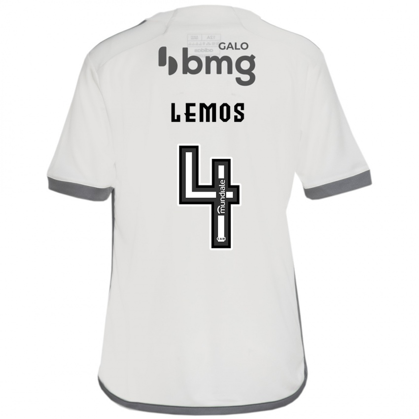 Børn Mauricio Lemos #4 Off White Udebane Spillertrøjer 2024/25 Trøje T-Shirt