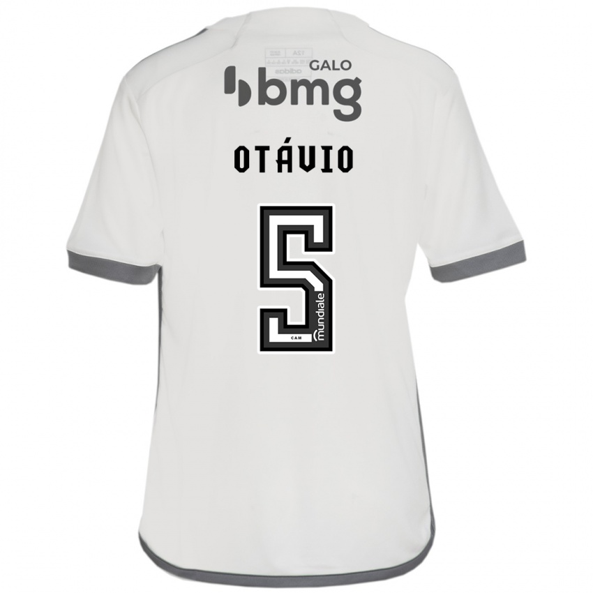 Børn Otávio #5 Off White Udebane Spillertrøjer 2024/25 Trøje T-Shirt