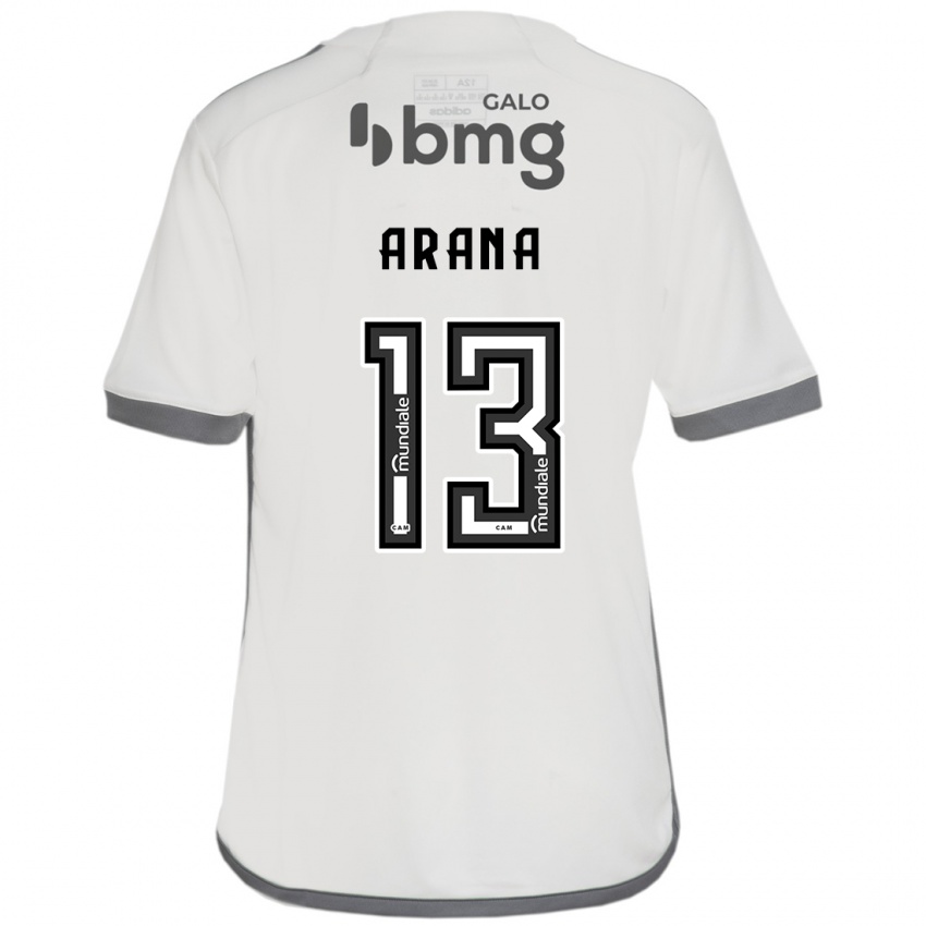 Børn Guilherme Arana #13 Off White Udebane Spillertrøjer 2024/25 Trøje T-Shirt