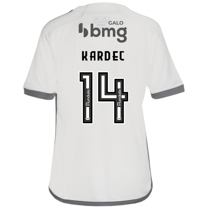 Børn Alan Kardec #14 Off White Udebane Spillertrøjer 2024/25 Trøje T-Shirt