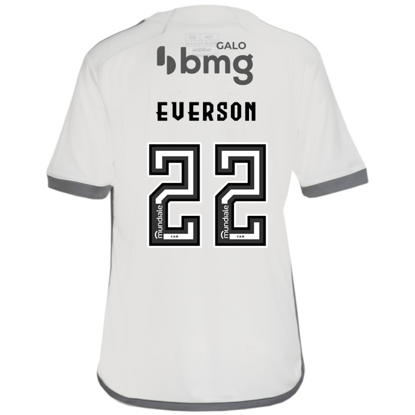 Børn Everson #22 Off White Udebane Spillertrøjer 2024/25 Trøje T-Shirt