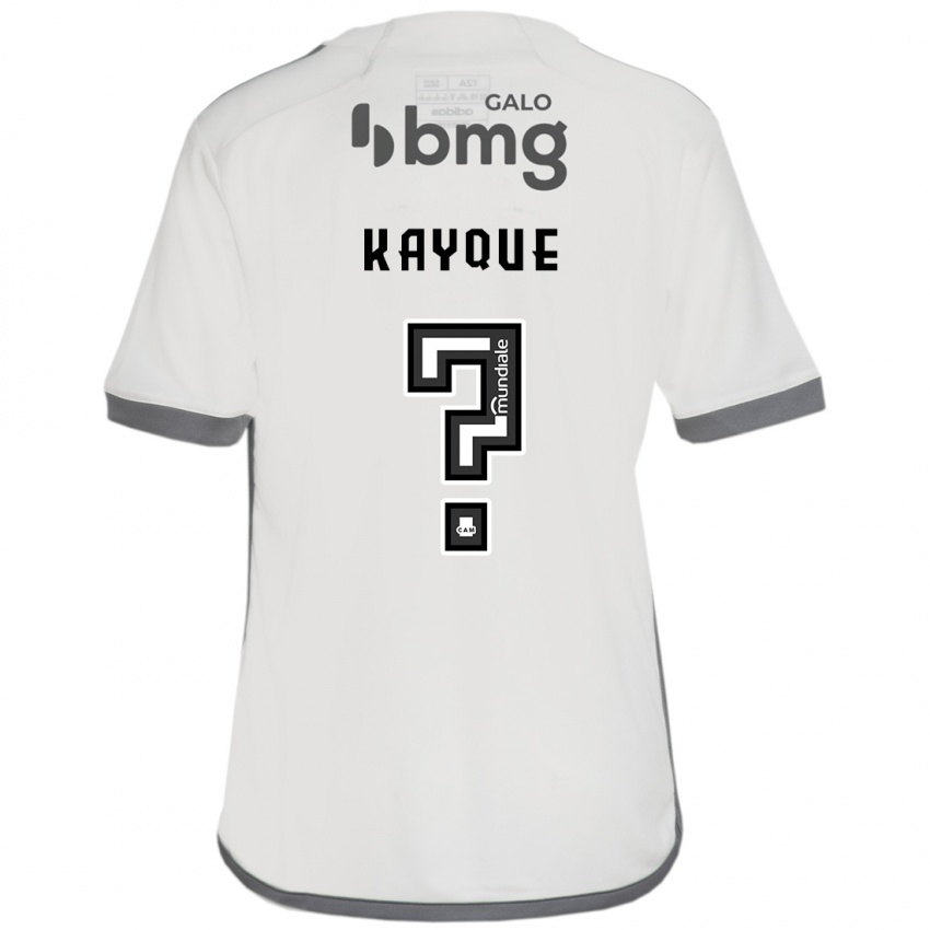 Børn Kayque #0 Off White Udebane Spillertrøjer 2024/25 Trøje T-Shirt