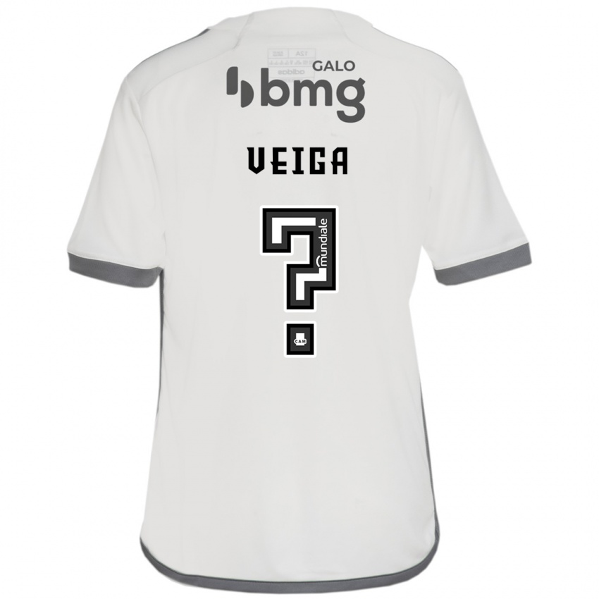 Børn Gustavo Veiga #0 Off White Udebane Spillertrøjer 2024/25 Trøje T-Shirt