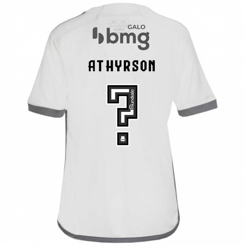 Børn Athyrson #0 Off White Udebane Spillertrøjer 2024/25 Trøje T-Shirt