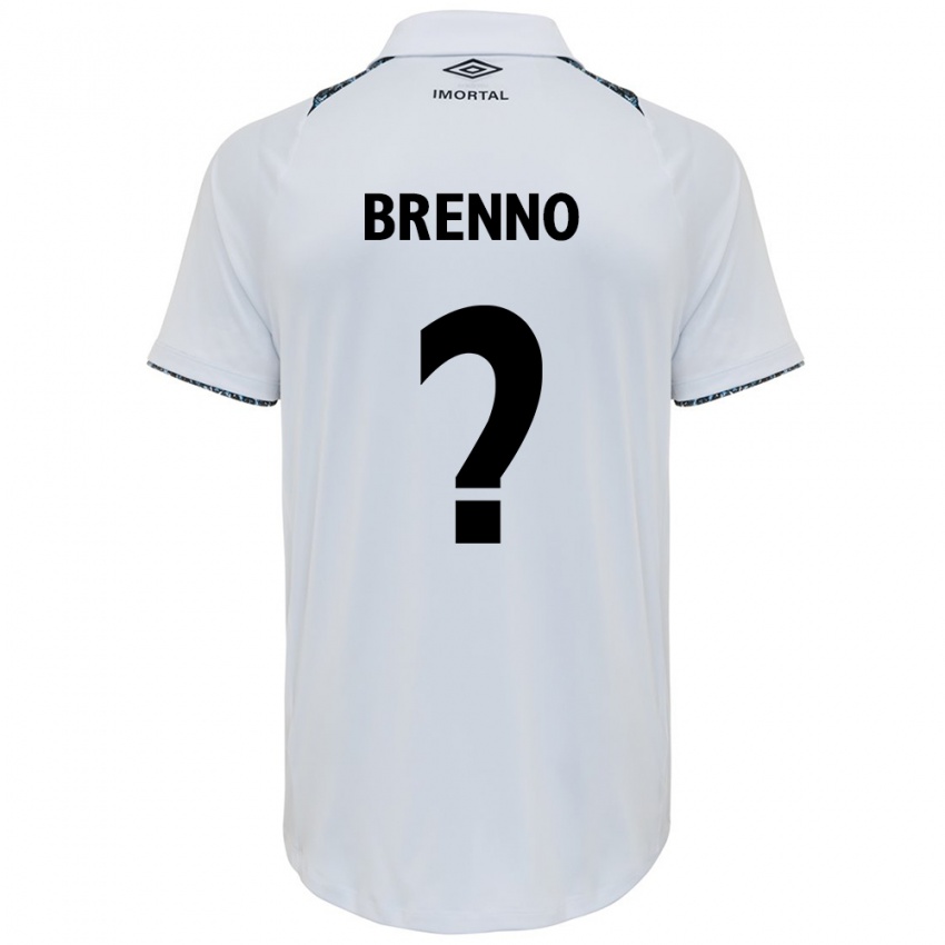 Børn Brenno #0 Hvid Blå Udebane Spillertrøjer 2024/25 Trøje T-Shirt