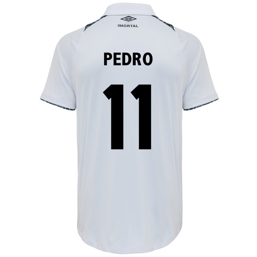 Børn João Pedro #11 Hvid Blå Udebane Spillertrøjer 2024/25 Trøje T-Shirt