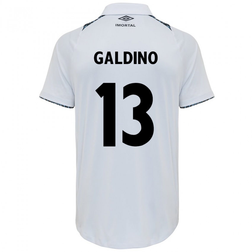 Børn Everton Galdino #13 Hvid Blå Udebane Spillertrøjer 2024/25 Trøje T-Shirt