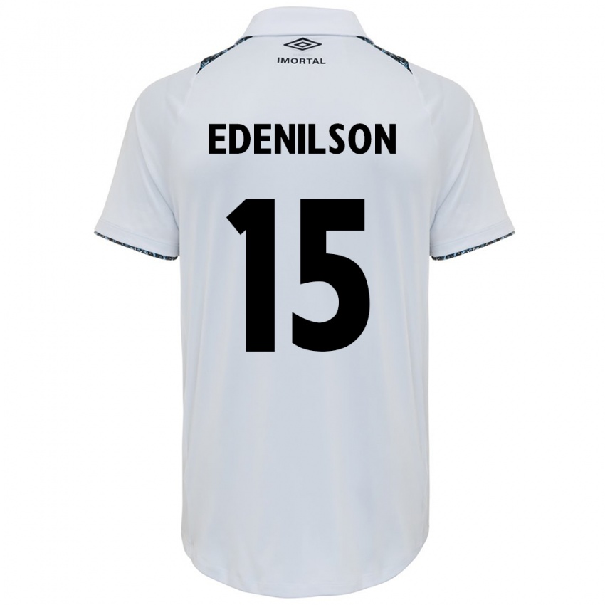 Børn Edenilson #15 Hvid Blå Udebane Spillertrøjer 2024/25 Trøje T-Shirt