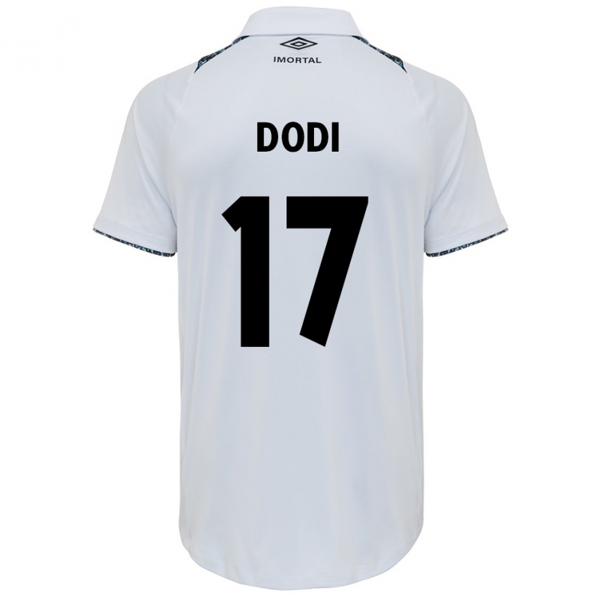 Børn Dodi #17 Hvid Blå Udebane Spillertrøjer 2024/25 Trøje T-Shirt