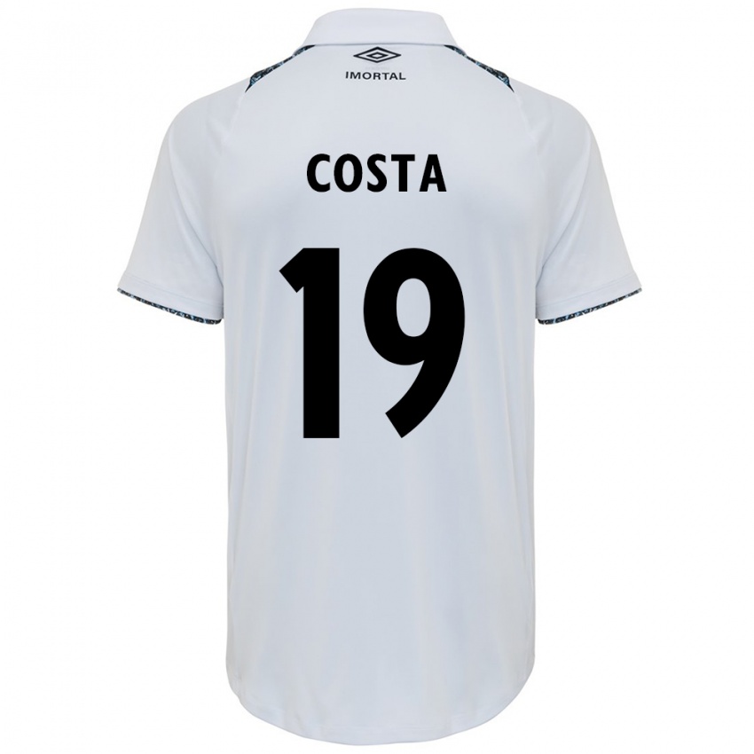 Børn Diego Costa #19 Hvid Blå Udebane Spillertrøjer 2024/25 Trøje T-Shirt