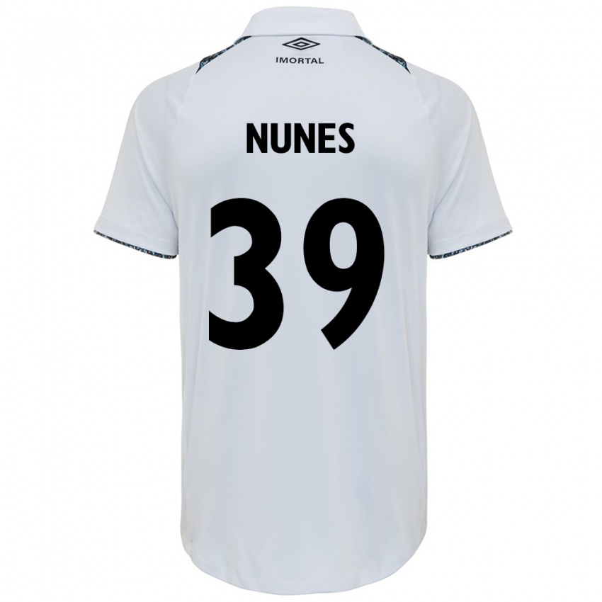 Børn Gustavo Gomes #39 Hvid Blå Udebane Spillertrøjer 2024/25 Trøje T-Shirt