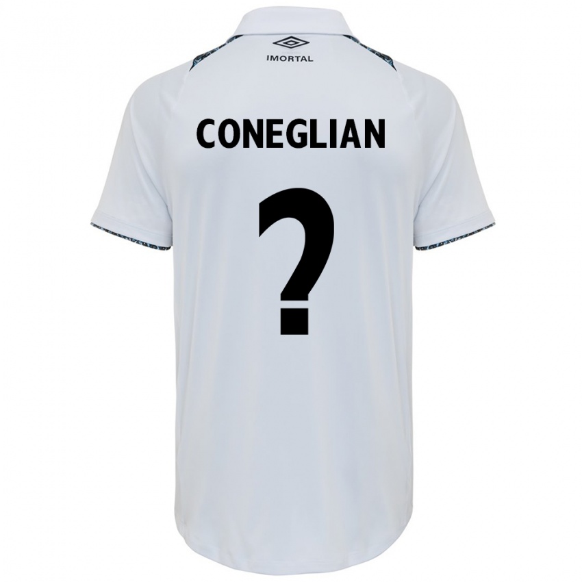 Børn Arthur Coneglian #0 Hvid Blå Udebane Spillertrøjer 2024/25 Trøje T-Shirt