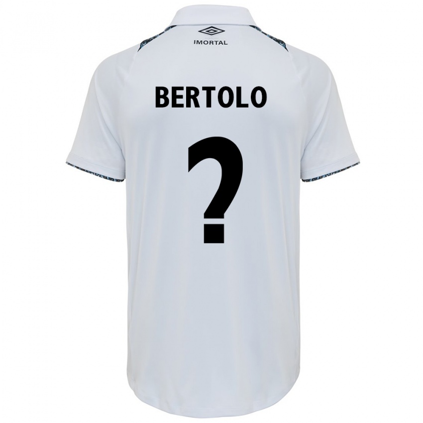 Børn Mateus Bertolo #0 Hvid Blå Udebane Spillertrøjer 2024/25 Trøje T-Shirt