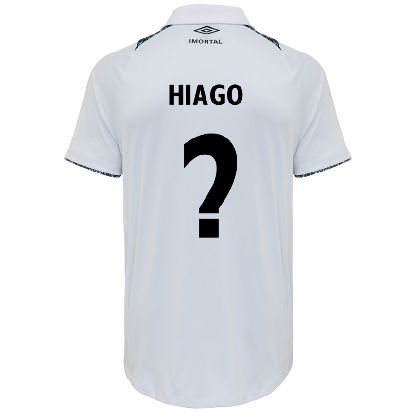 Børn Hiago #0 Hvid Blå Udebane Spillertrøjer 2024/25 Trøje T-Shirt