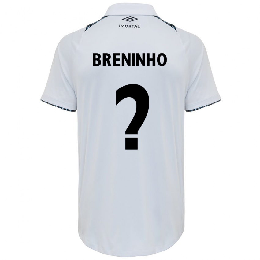 Børn Breninho #0 Hvid Blå Udebane Spillertrøjer 2024/25 Trøje T-Shirt