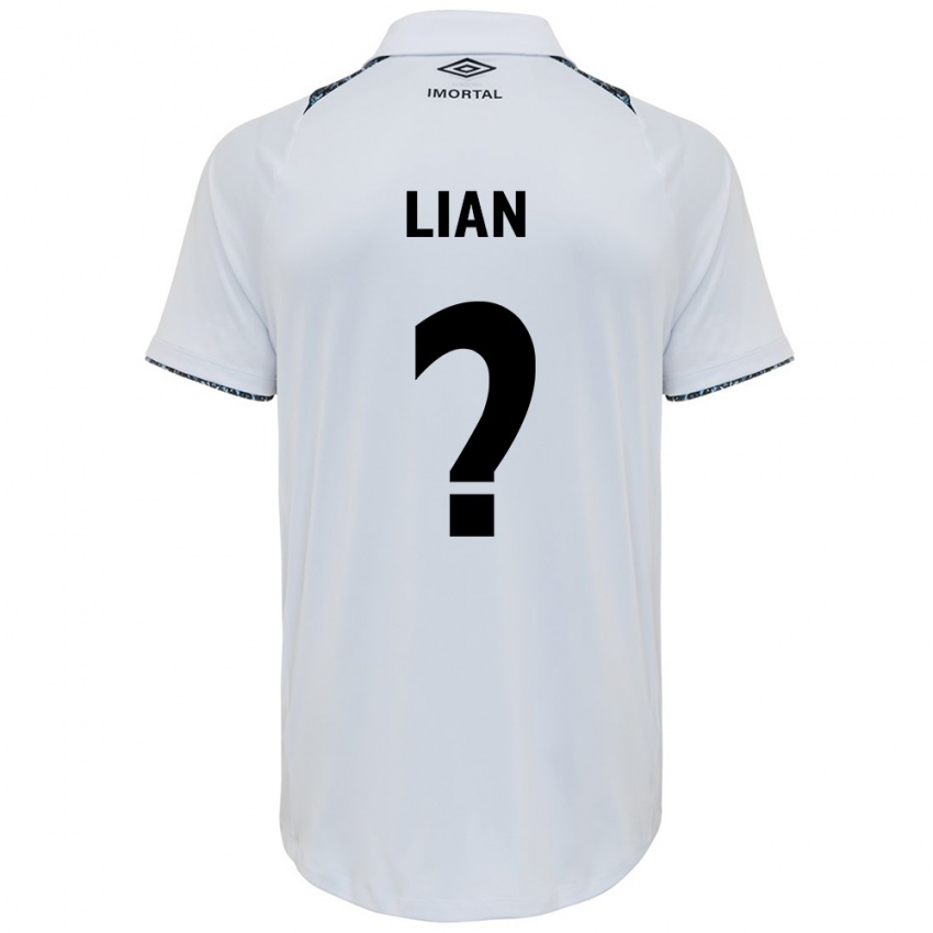 Børn Lian #0 Hvid Blå Udebane Spillertrøjer 2024/25 Trøje T-Shirt