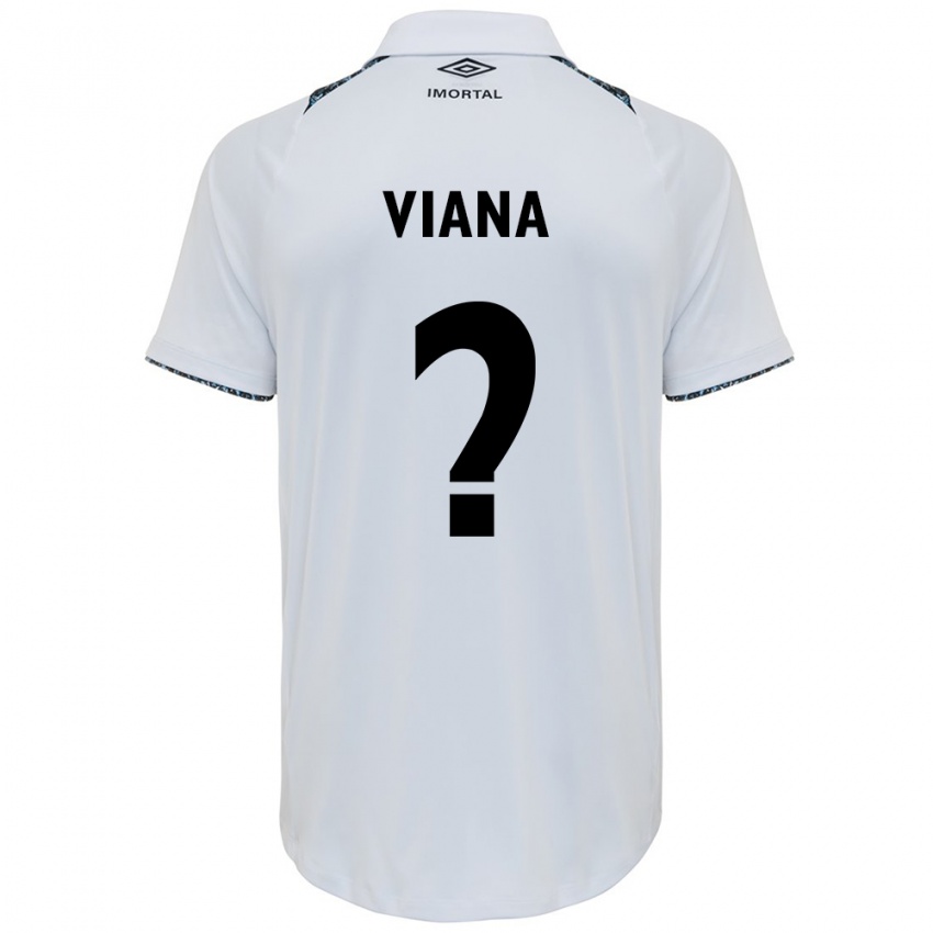 Børn Arthur Viana #0 Hvid Blå Udebane Spillertrøjer 2024/25 Trøje T-Shirt