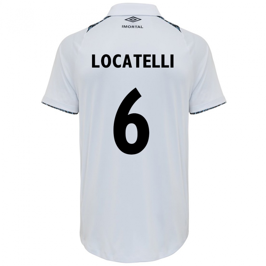 Børn Natane Locatelli #6 Hvid Blå Udebane Spillertrøjer 2024/25 Trøje T-Shirt