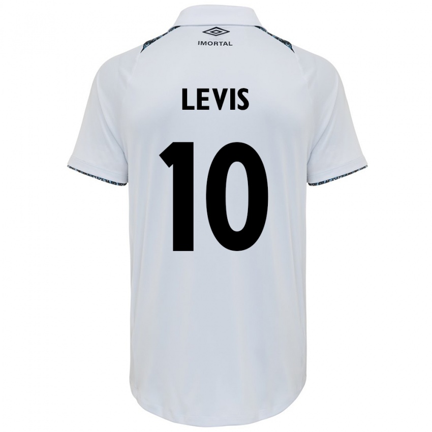 Børn Rafa Levis #10 Hvid Blå Udebane Spillertrøjer 2024/25 Trøje T-Shirt